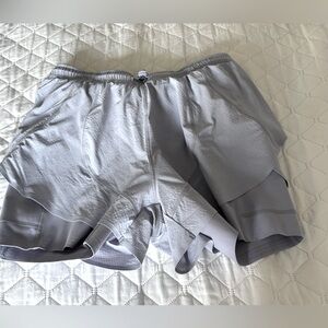 Outdoor Voices 2 in 1 Running/ Workout Short, Size Small, Gray-Blue